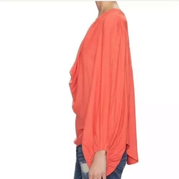 Free People Solid Cowling Around Top Coral NWT - Picture 2 of 6